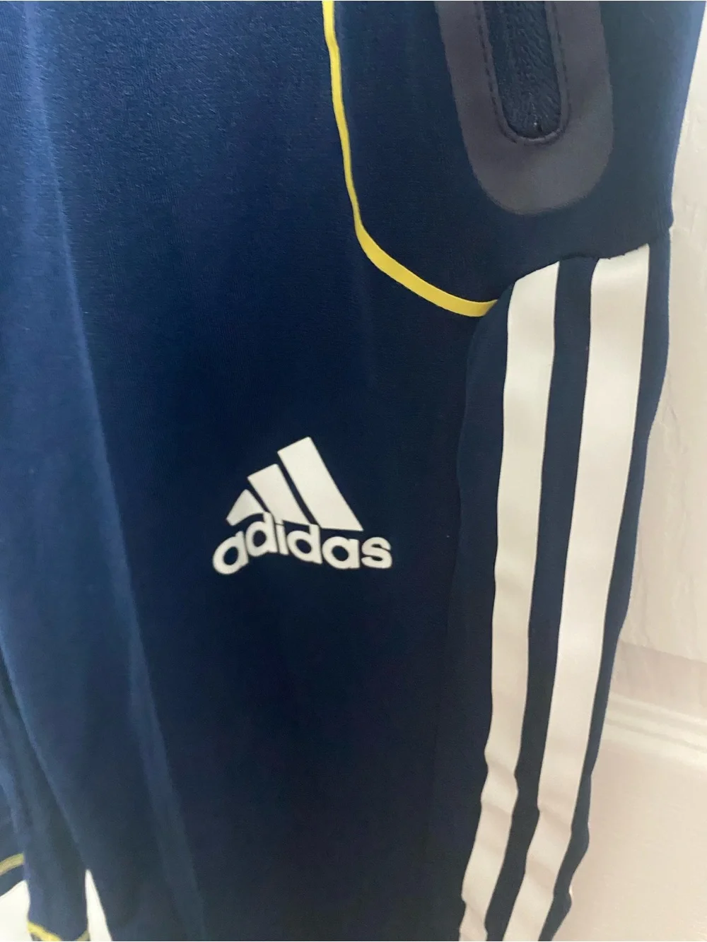 Vintage adidas Chelsea FC Navy Mens 3/4 Soccer pants with Gold Trim